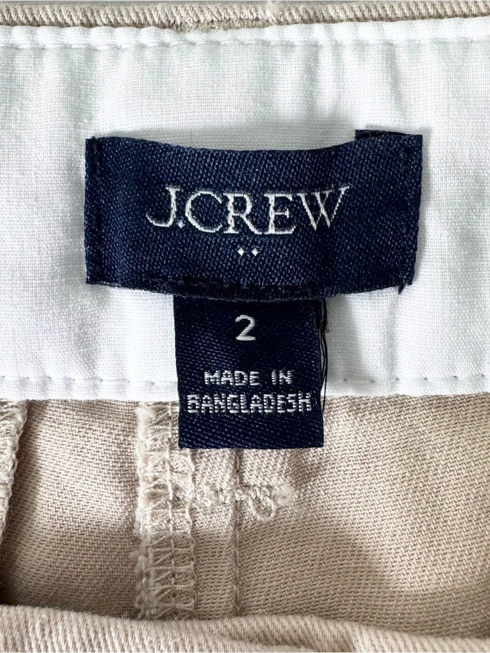 J. Crew Women's Chino Shorts in Light Beige, Size 2